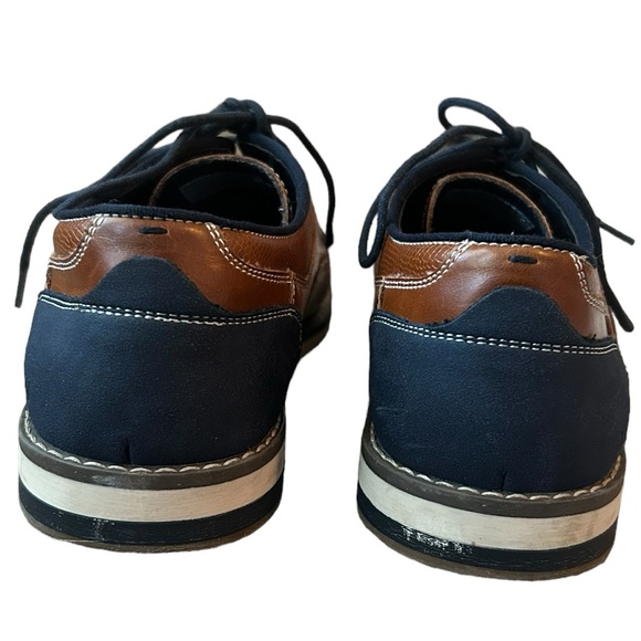Freeman Men’s Morgan Memory Foam Brown & Navy Dress Shoe Size 8M - Picture 7 of 12